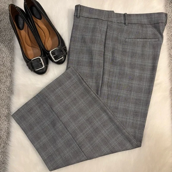 LOFT Wide Leg Houndstooth Pants - Picture 1 of 6